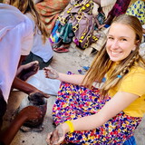 NWU student Lilly Fields in Rwanda during a study abroad trip.