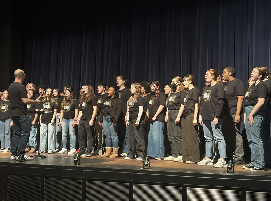The Nebraska Wesleyan choir performs during NWU's 2026 Martin Luther King Jr. Day celebration.