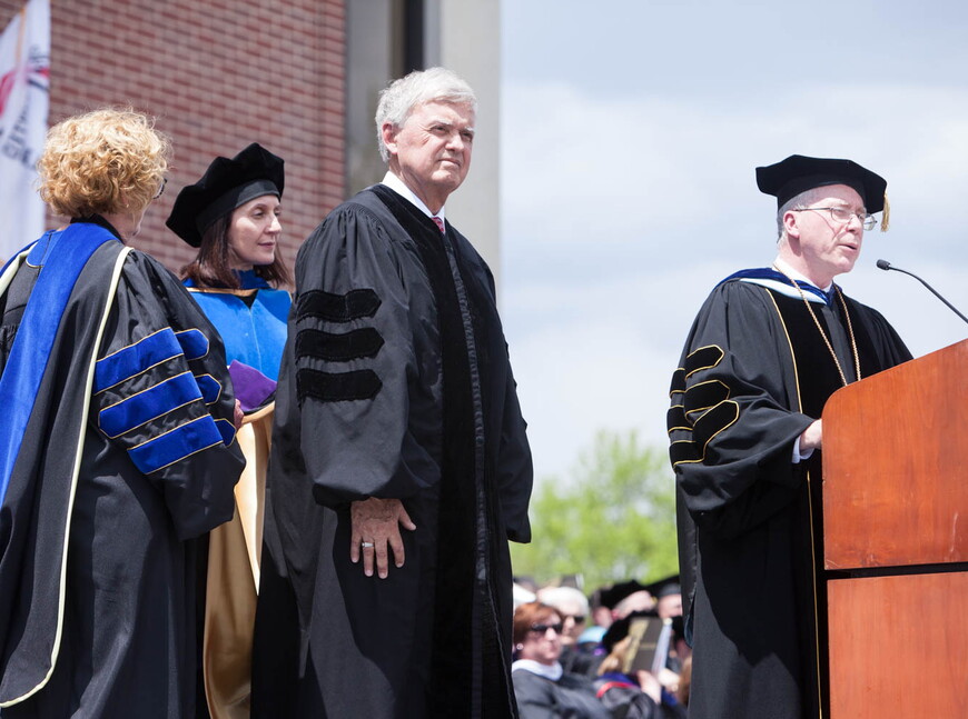 Lincoln Mayor Chris Beutler was awarded an Honorary Doctor of Laws degree.