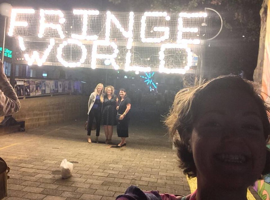 Olivia Finnegan takes a selfie at the Fringe World Festival in Perth, Australia, where she performed her solo show, "Hostel Environment."