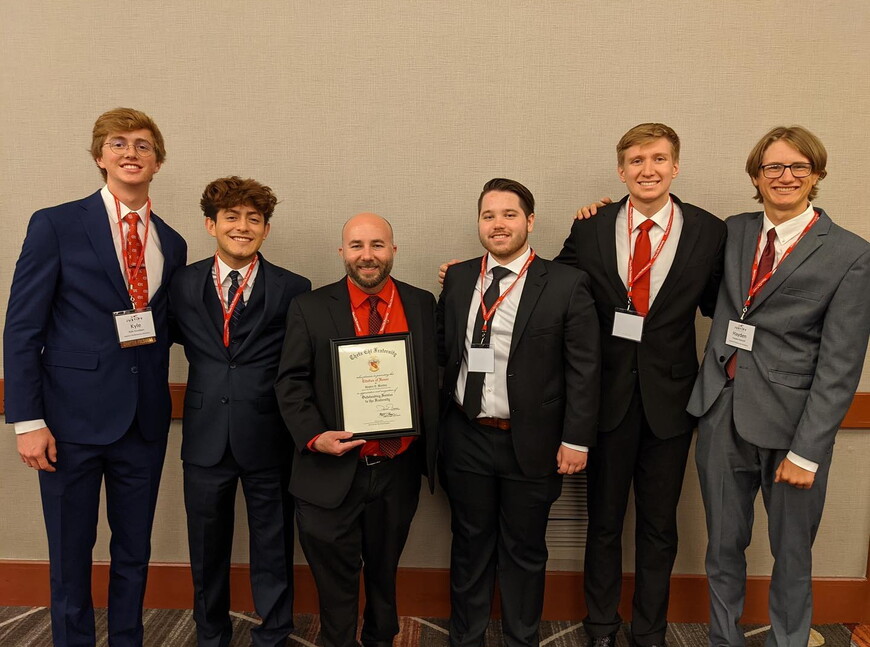 The Gamma Phi chapter of Theta Chi at NWU recently received several awards, including Chapter Achievement Award. 