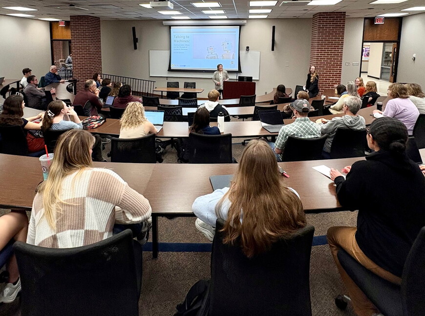 Autumn Edwards delivers NWU’s 2026 Communication in the Modern World Lecture.