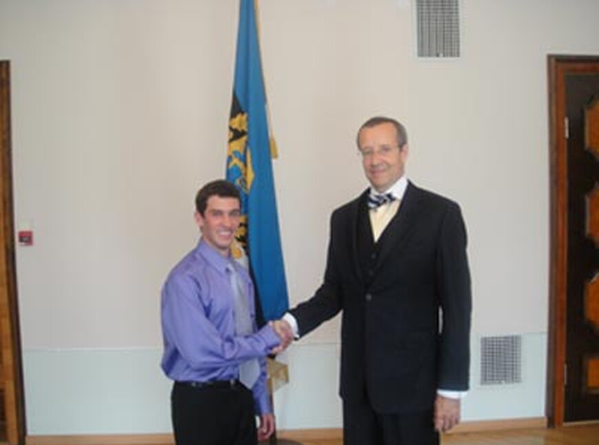 Collin Shepherd and the President of Estonia
