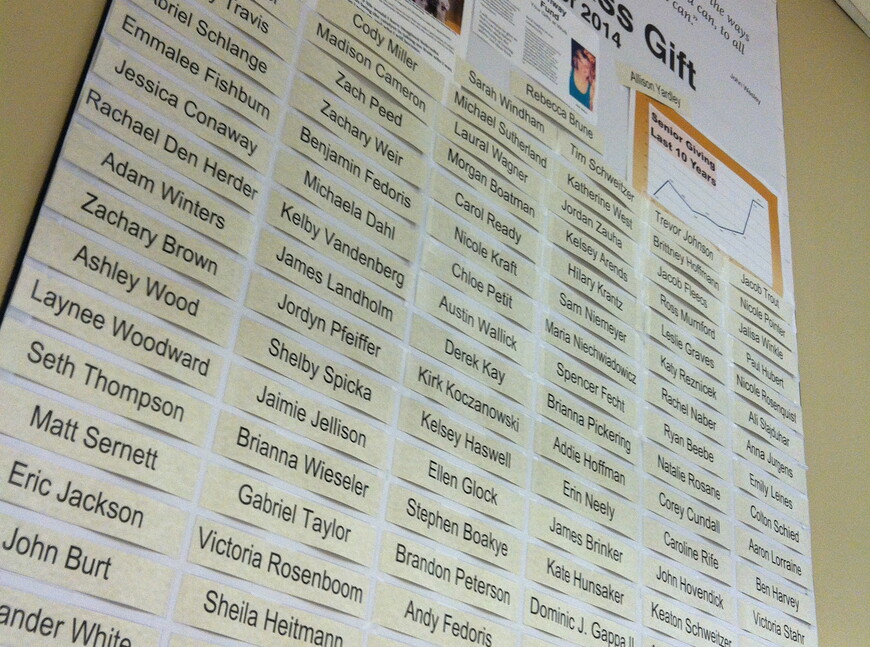 A large display in Great Hall