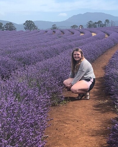 Senior Christine Olson studied sustainable agriculture during a three-week course in Australia. "Each day was some adventure I could have never imagined," she said. Now she'll head to graduate school as she considers a career as an environmental studies professor or administrator. Christine Olson, sustainable agriculture course in Australia