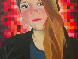Chuck Close Self Portrait by Emma Krenzer