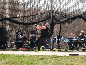 Colin Wojtkiewicz competing in the hammer throw.