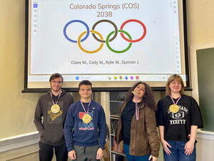 The winning student group from the More Than Sport: The Spectacle of the Olympic Games Archway Seminar.