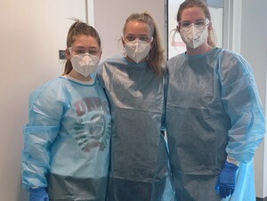 COVID-19 test student swabbers