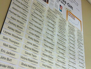 A large display in Great Hall