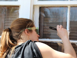 Students spent three days repairing a damaged home.