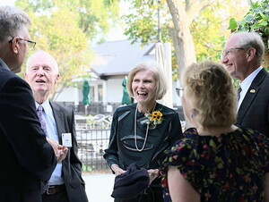 President Good with alumni