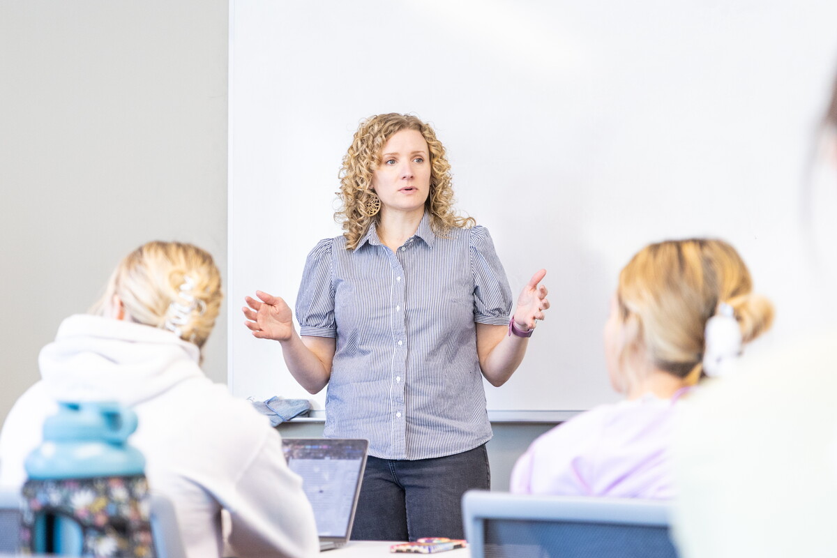 Instructor teaching a class
