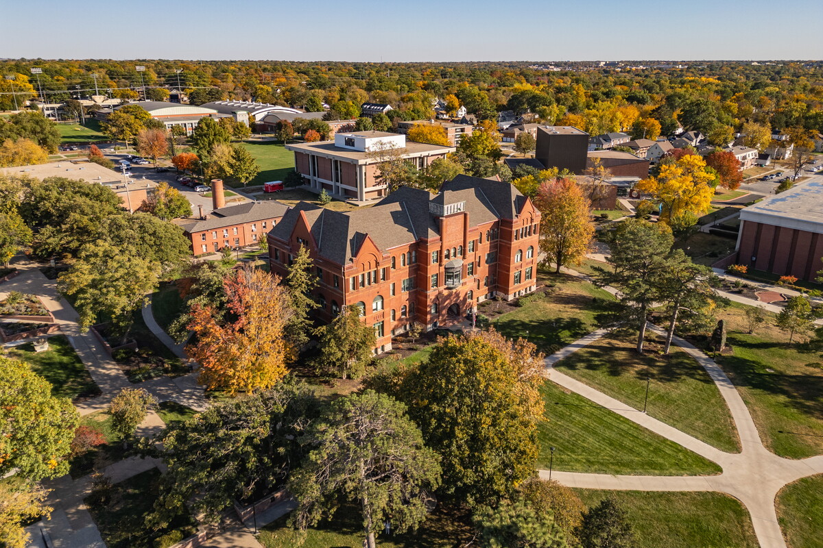 Sky view of Old Main