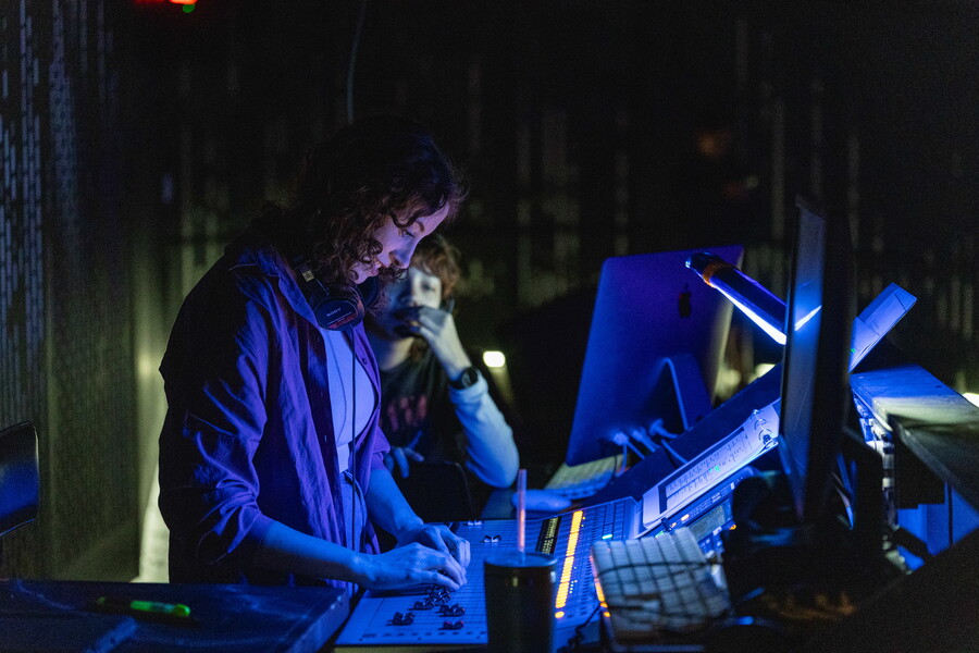 Student doing performance technical work