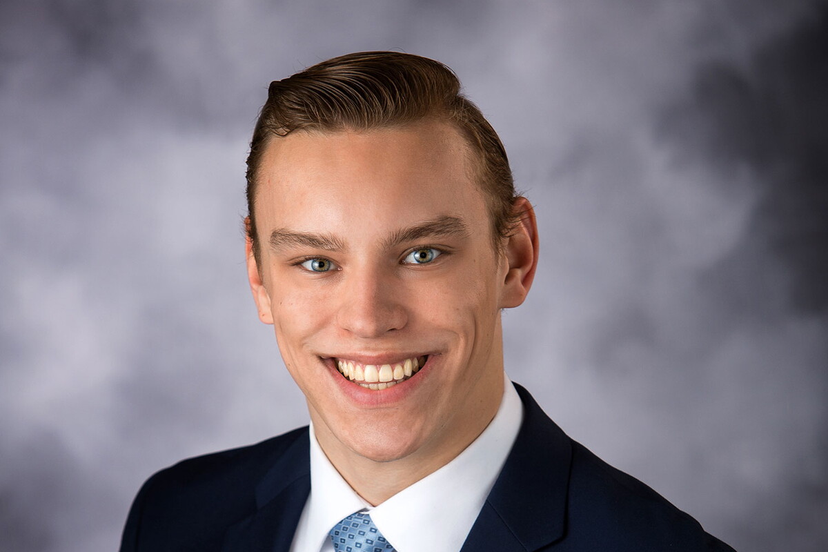 Jacob Mason in a blue tie