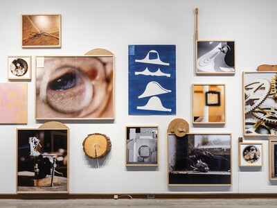 Elder Gallery walls with artwork hanging.