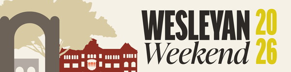 Wesleyan Weekend banner graphic.