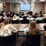 Autumn Edwards delivers NWU’s 2026 Communication in the Modern World Lecture.