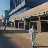 Ella Mahaffy in front of Hudl headquarters.