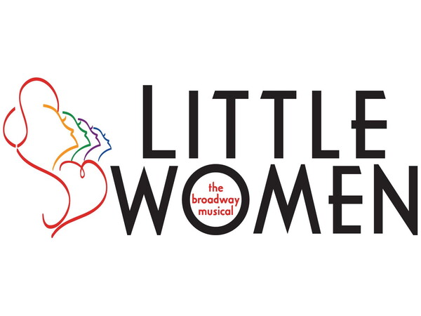 Illustration of women's profile with the text, "Little Women, the Broadway musical".