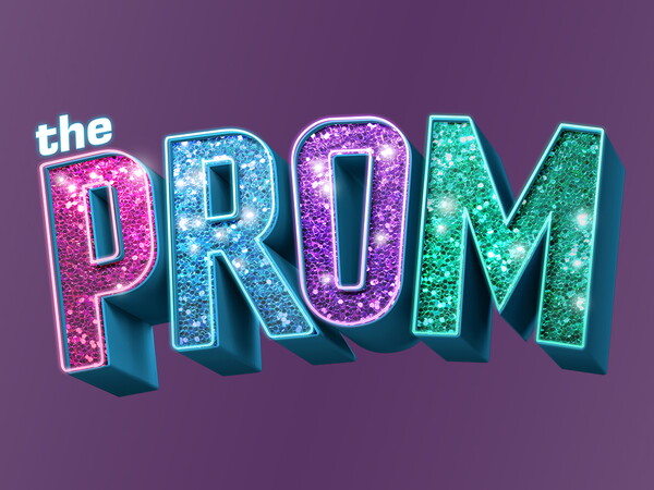 Text reads, the PROM with letters sparkling in pink, blue, purple and green.