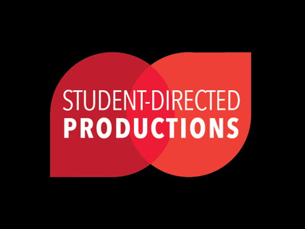Red graphic says, Student-Directed Productions